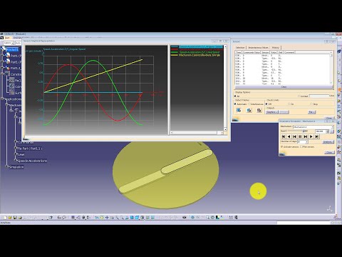 CATIA V5 - KINEMATICS BASICS - SIMULATION GRAPHS SWEPT VOLUMES