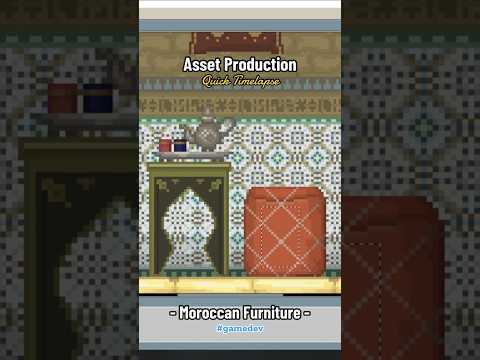 Creating Moroccan Furniture for Interior Design #gameart #timelapse #gamedev #indiegame #rushaug