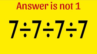 Only 1% Get it Right! | Can You Solve This Simple Maths Problem?