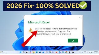 (2026 Fix ✅) Excel can not access Issue in Windows 11/10