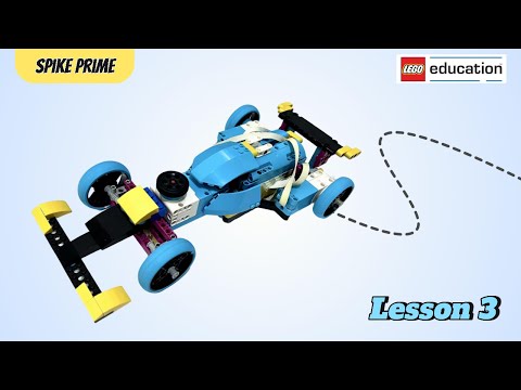 【 Lesson 3 】How to Move your own Lego Racing car｜Tutorial｜Spike Prime