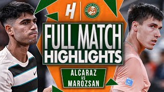 Carlos Alcaraz vs Fabian Marozsan - FULL Match Highlights | Roland Garros 2025
