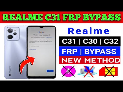 Realme c31 Frp bypass 2025. Google Account Bypass without computer New method 