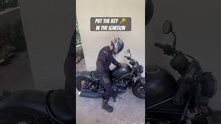 How to ride motorcycle cold start #learntoride #learntodrive #motorcyles #rebelrider