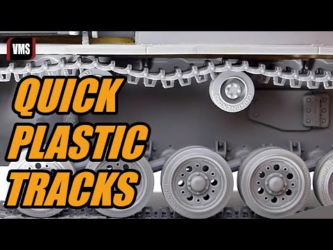 Assemble plastic tank tracks using individual track links - VMS Styrene Cement slow tutorial