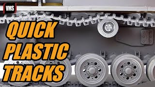 Assemble plastic tank tracks using individual track links - VMS Styrene Cement slow tutorial