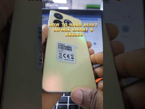 HOW to FACTORY RESET INFINIX SMART 8 X6626D #factoryreset #HARDRESET #infinixmobile #smartphonereset