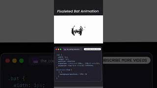 Pixaleted bat animation animeted wepsite html CSS JavaScript learn html CSS JavaScript project