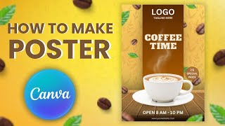 How To Make Poster In Canva | Canva Tutorial for Beginners 2024 | Learn Canva 2024 | Cafe Poster