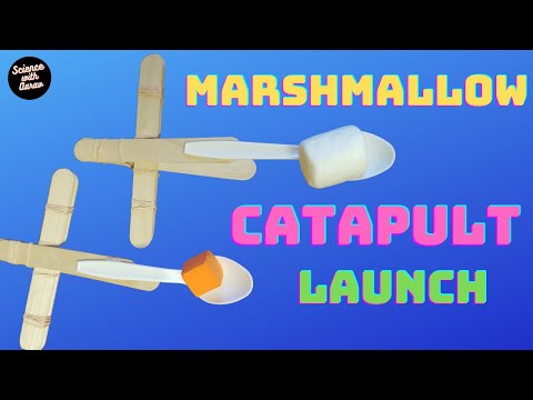 Popsicle stick catapult |Catapult marshmallow launch |Steam catapult | Science Wizz