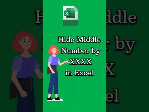 Hide Middle Numbers by XXX in excel#shorts