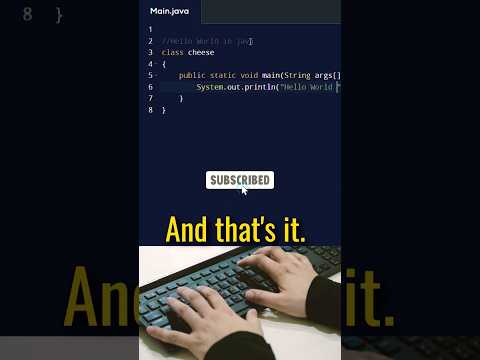 Hello World in Java🧑‍💻 #shortvideo #shorts#trending #trendingshorts #phonk #music #java #codinglife