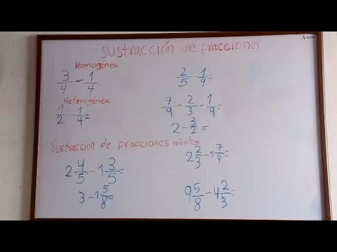 Sustracción de fracciones