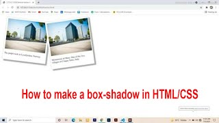 How to make a box-Shadow in HTML/CSS