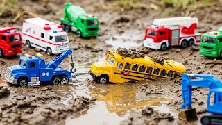 Oh No! Cars Stuck in Trouble 🚚🚌🚑 Rescue by Tow Truck!! + More Nursery Rhymes & Kids Songs
