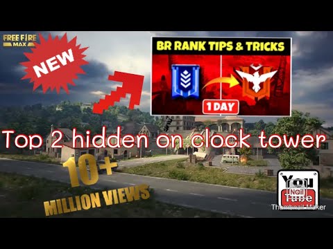 Top 2 hidden place on clock tower in free fire 🔥🔥// #freefire #1kviews