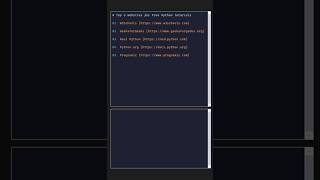 Top 5 Websites for Free Python Tutorials #pythontutorial #pythonforbeginners #freepythontutorials