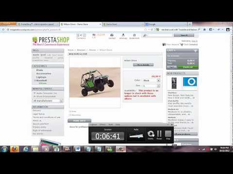 Prestashop Tutorial | Adding Attributes and Combinations | Create Size and Color Options