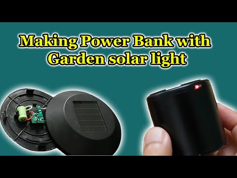 How to Make a POWER BANK WITH GARDEN SOLAR LIGHT