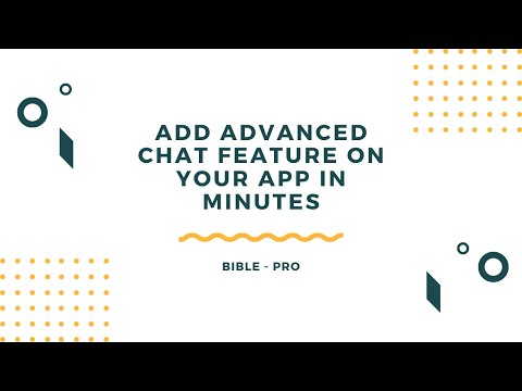 Add a ready to use "advanced" chat feature to your app from Nocode Bible Pro template in minutes