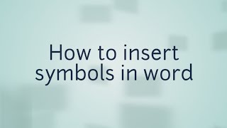 How to insert symbols in word