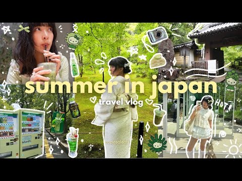 summer japan trip vlog 🍵🎋 kimonos in kyoto, japan uni life, world expo, matcha hunt