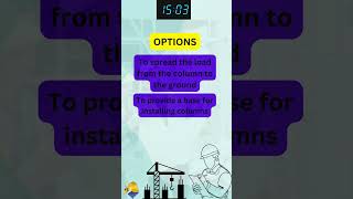 Purpose of a Column Footing | Civil Interview Quiz - 50 #civil #shorts #Column Footing #ytshorts
