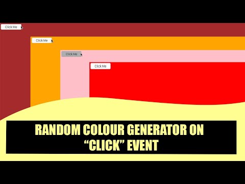 Random Color Generator on "Click" Event In JS. #Easy-Way-of-Learning