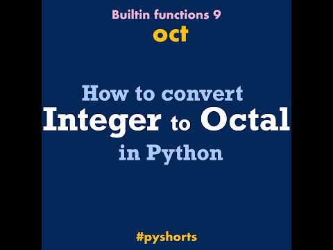 Integer to Octal & back #python #Shorts