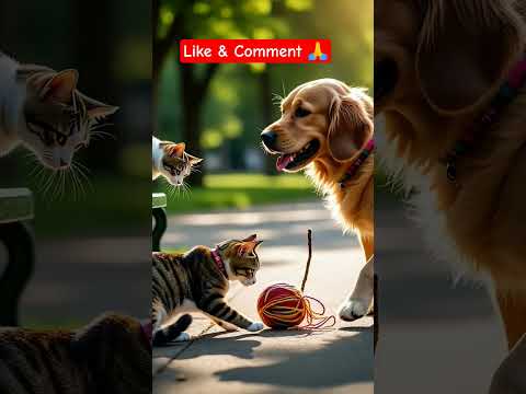 Nice picture cats and dogs. #catshort #daogshort #growmyaccount