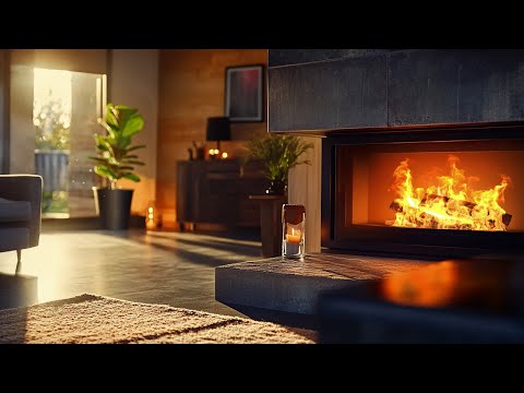 Cozy Fireplace Ambience for Study & Relaxation | Warm Fire and Cracking Sounds | 4K