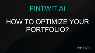 Fintwit AI Demo: How to optimize your portfolio?
