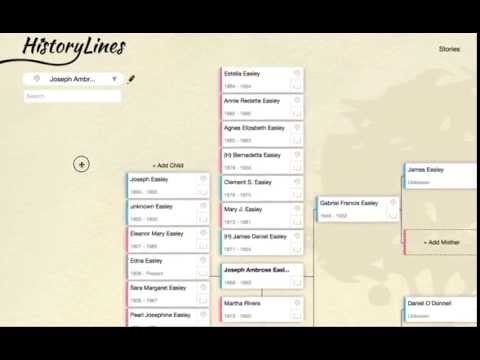 HistoryLines Tutorial: Click and Drag the Tree