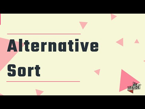 Alternative sort | C program | Bangla