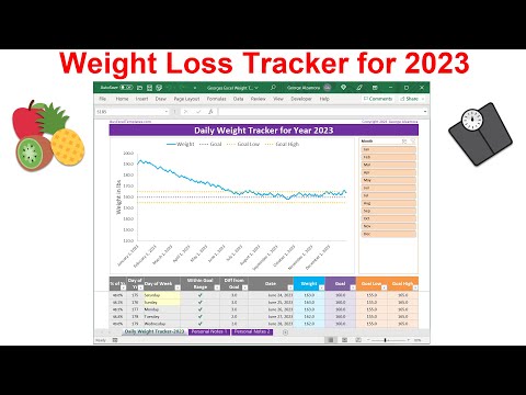 Daily Weight Tracker Spreadsheet for 2023 | Track Your Weight Loss Journey in Simple Excel Charts