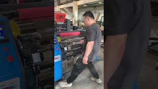 Semi-auto aluminium foil rewinding machine #rewinder #alufoilrewinder #rewindingmachine