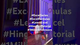 Excel Series Day 01 : Formula.#ExcelSeries #ExcelFormulas #LearnExcel #HinglishTutorial #1kfollowers