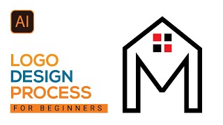 LOGO DESIGN TRICKS ON ILLUSTRATOR || M ➡️ HOME LOGO DESIGN TRICKS