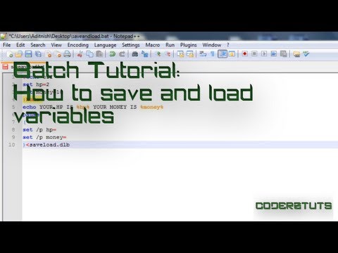 Batch Tutorial: Saving and Loading Variables (a.k.a a save game)