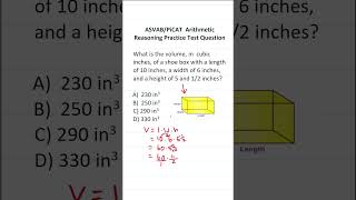 Volume: ASVAB/PiCAT  Math Knowledge Practice Test Q #acetheasvab with #grammarhero #afqt