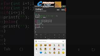 C Pattern Program || C For Beginners #shorts  #basiccode  #cprogramming