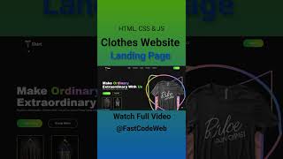Clothes Website Using HTML & CSS | Step by Step Tutorial | Fast Code