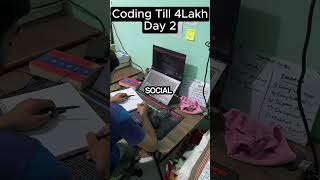 Day 2 Coding Till I get 4 lakh #Dsa #coding #flutter #computer  #tech #startup #internship #python