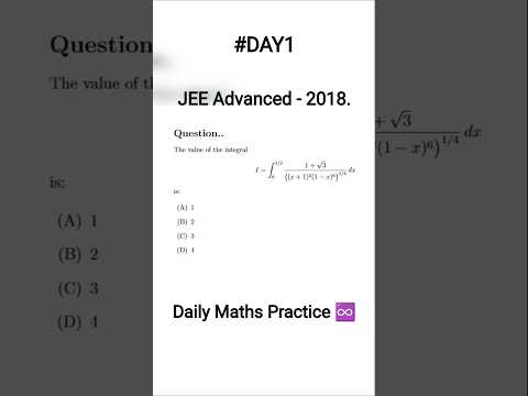 #DAY1 Daily Maths Practice For JEE | Maths JEE Advanced - 2018 | #DailyMaths #dagurmaths #iitjee #1