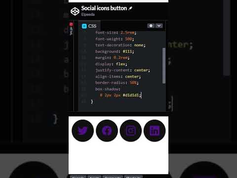 CSS Social Media Buttons #shorts