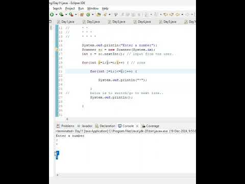 Star Pattern Program in Java | Day_11 of Learning Logic in Java #java #codingforbeginners
