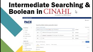 Intermediate Searching & Boolean in CINAHL