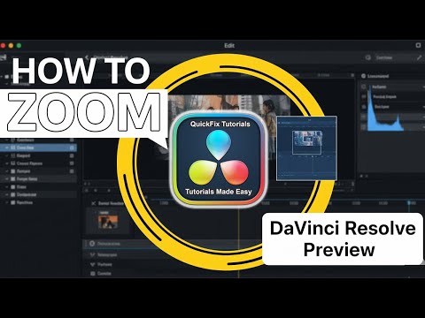 How to Zoom in on the Preview Screen | DaVinci Resolve Tutorial for Beginners