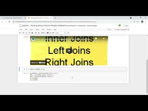 Merging Along Columns Pandas Dataframe Jupyter Notebook Google  #2023 #jupyternotebook#coding#gta