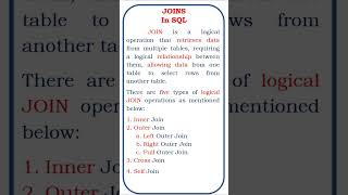 joins in sql #coding #jscript #class #java #developer #exceptions#rdbms#dbms#sql server#asp.net